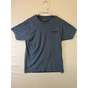 Columbia Shirt Men's Medium Blue Explore the Great Outdoors Graphic Mountain Tee